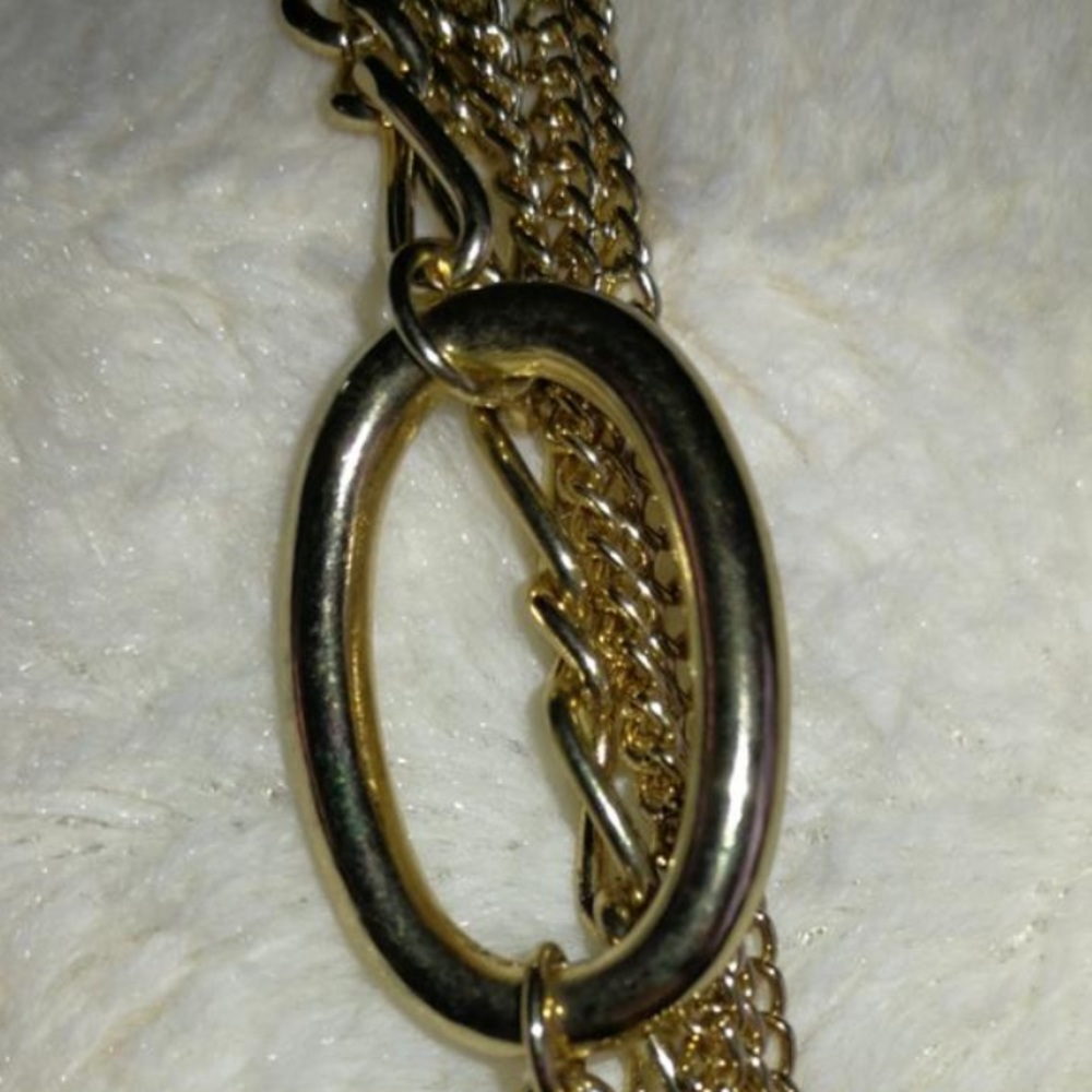 Golden Ringed Rope Necklace - Picture 4 of 5